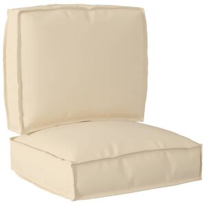 vidaXL Juego de Cojines para Palets Tela Oxford Beige 50 x 50 x 12 cm
