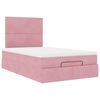 vidaXL Estructura de cama otomana colchones terciopelo rosa 120x200cm