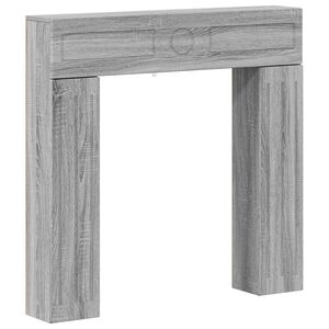 vidaXL Marco de chimenea Sonoma gris 102 x 18 x 100,5 cm