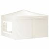vidaXL Carpa para fiestas plegable con paredes laterales crema 3x3 m