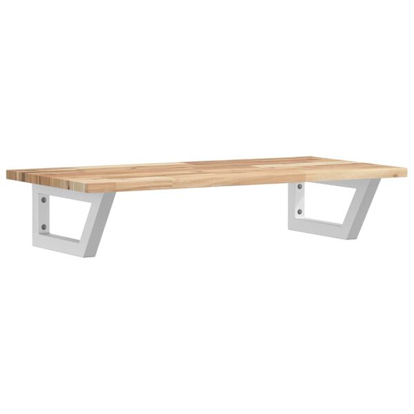 vidaXL Estante de lavabo de pared acero y madera maciza de acacia