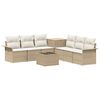 vidaXL Juego de Sof&aacute; 8 uds. Beige y blanco crema