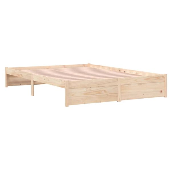 vidaXL Estructura de cama sin colch&oacute;n madera maciza 160x200 cm