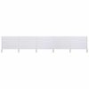 vidaXL Paravientos de 5 paneles tela blanco arena 600x120 cm