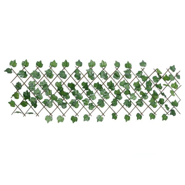 vidaXL Enrejado valla expansible de parra artificial verde 190x60 cm