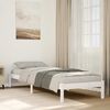 vidaXL Cama extralarga sin colch&oacute;n madera maciza pino blanca 100x210cm