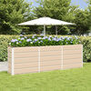 vidaXL Jardinera Marfil 160 x 40 x 75 cm Acero