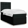 vidaXL Cama box spring con colch&oacute;n tela negro 100x200 cm
