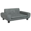 vidaXL Cama para perros de terciopelo gris oscuro 70x45x33 cm