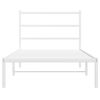 vidaXL Estructura cama sin colch&oacute;n con cabecero metal blanco 100x190cm