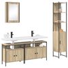 vidaXL Juego de muebles de ba&ntilde;o con estante 4 pcs Roble Sonoma