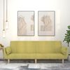 vidaXL Sof&aacute; cama de 2 plazas con dos almohadas tela verde