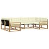 vidaXL Conjunto de sof&aacute;s de exterior 6 uds. Blanco y Crema