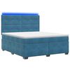 vidaXL Cama box spring con colch&oacute;n Azul 140 x 200 cm Terciopelo