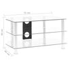 vidaXL Mueble de TV vidrio templado transparente 75x40x40 cm