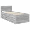 vidaXL Sof&aacute; cama Sonoma Gris y Negro 90 x 200 cm Madera de ingenier&iacute;a