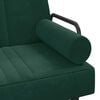 vidaXL Sof&aacute; cama con reposabrazos terciopelo verde oscuro