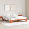 vidaXL Estructura de cama Marrón cera 180 x 200 cm