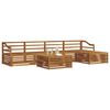 vidaXL Conjunto de sof&aacute;s de exterior 6 pcs Natural