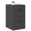 vidaXL Mueble archivador con caj&oacute;n Geom&eacute;trico Negro 44 x 50 x 106.5 cm