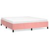 vidaXL Estructura de cama sin colch&oacute;n terciopelo rosa 160x200 cm