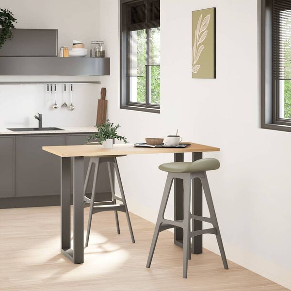 vidaXL Patas para mesa de bar en forma de U (2 unidades), antracita, 40 x (90-91) cm, acero