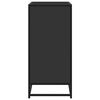 vidaXL Aparador de madera de ingenier&iacute;a y metal negro 68x35x76 cm