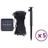 vidaXL Tiras de luces solares LED 5 uds azul interior/exterior