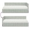 vidaXL Estructura de Cama Esquina con Colch&oacute;n Manual 2 pcs Gris claro