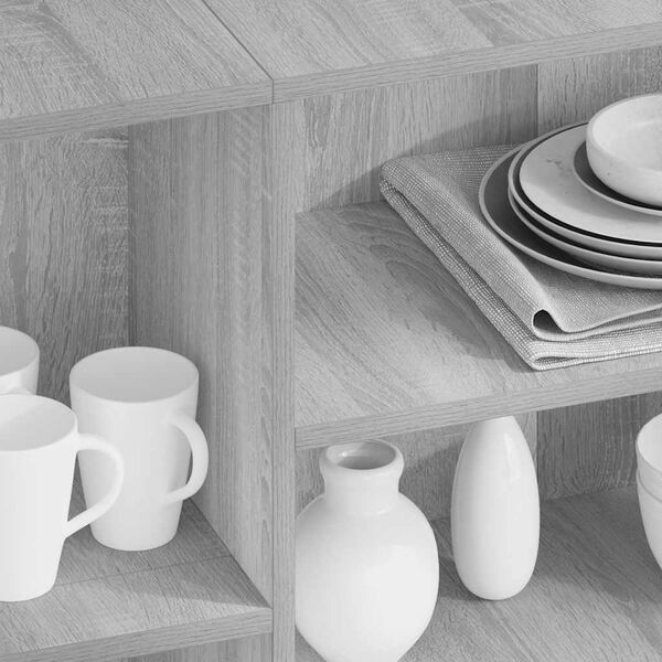 vidaXL Aparador de madera de ingenier&iacute;a gris Sonoma 120x30x75 cm