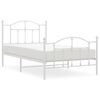 vidaXL Estructura cama sin colch&oacute;n con estribo metal blanco 100x190 cm
