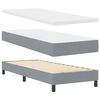 vidaXL Cama tipo Box Spring Gris Claro 200 x 80 cm Poli&eacute;ster