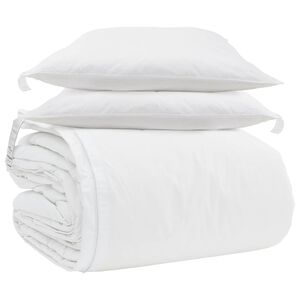 vidaXL Juego de Edred&oacute;n con almohada 3 pcs Pluma de pato