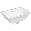 vidaXL Lavabo de ba&ntilde;o rectangular cer&aacute;mica blanco 55,5x37,5x19 cm