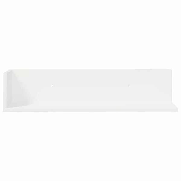 vidaXL Estante de pared 2 uds madera ingenier&iacute;a blanco 75x16,5x16,5 cm