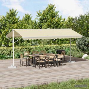 vidaXL Toldo de pie independiente color crema 500x300 cm