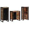 vidaXL Juego de muebles de ba&ntilde;o 3 uds. Multicolor y negro