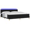 vidaXL Cama Box Spring LED con colch&oacute;n con LED Negro 200 x 200 cm tela
