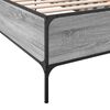 vidaXL Estructura cama madera ingenier&iacute;a metal gris Sonoma 75x190 cm