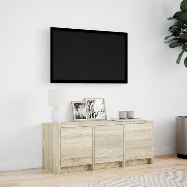 vidaXL Mueble de TV LED madera de ingenier&iacute;a roble Sonoma 97x34x40 cm