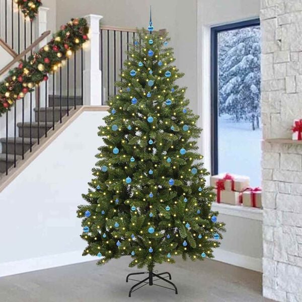 vidaXL &Aacute;rbol de Navidad artificial Verde 270 cm PVC y Metal