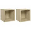 vidaXL Muebles de TV 2uds madera contrachapada roble Sonoma 37x35x37cm