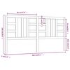 vidaXL Cabecero de cama madera maciza de pino gris 206x4x100 cm