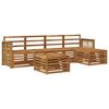vidaXL Conjunto de sof&aacute;s de exterior 6 pcs Natural