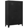 vidaXL Armario industrial de acero negro 90x40x140 cm