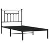 vidaXL Estructura cama sin colchón con cabecero metal negro 90x190 cm