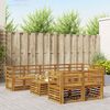 vidaXL Juegos de sof&aacute;s 9 pcs Natural Madera de Acacia S&oacute;lida