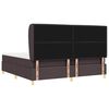 vidaXL Cama tipo Box Spring Marr&oacute;n Oscuro 200 x 200 cm tela