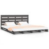 vidaXL Estructura de cama madera maciza de pino gris 120x200 cm
