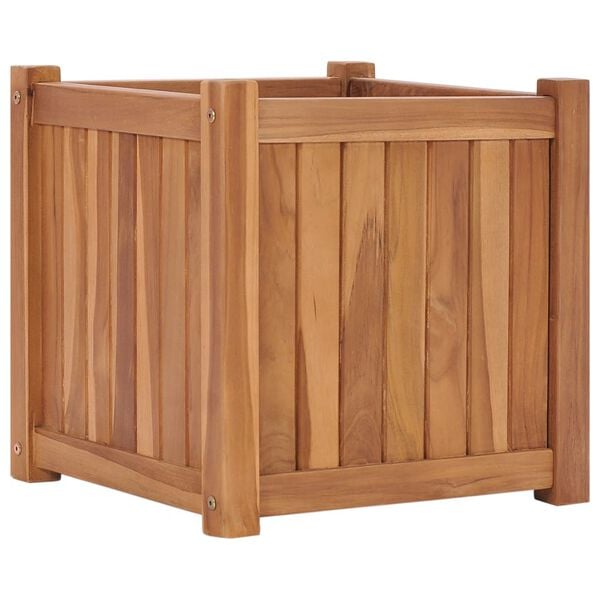 vidaXL Arriate elevado madera maciza de teca 40x40x40 cm